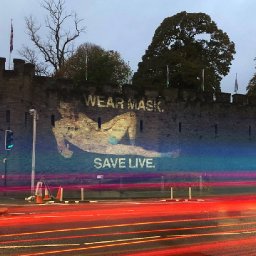 mankini-wearing-borat-projected-on-cardiff-castle-walls